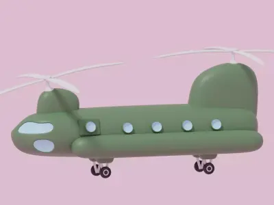 US Army Transport Helicopter CH-47 Chinook 3D model