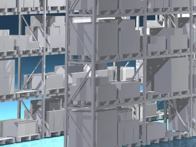 Depot shelves 3D model purchase
