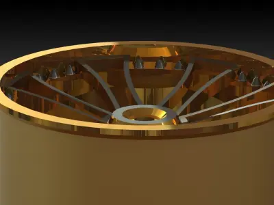 rim 1 gold wheel Free 3D model