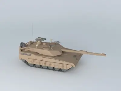 T-2000c military tank Free 3D model