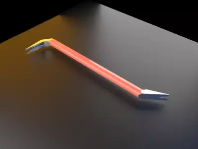 Low Poly Crowbar Low-poly 3D model