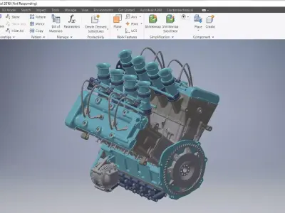 V8 Engine Block 3D Model 3D model purchase