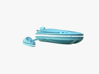 Alien Spaceship UFO H12 Cartoon - Sci Fi Spacecraft Design Low-poly 3D model