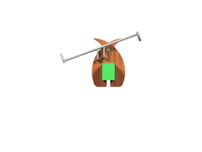 Rodholder piece of paper with hook Free 3D model