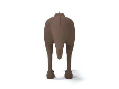Low Poly Cartoon Carcharodontosaurus Dinosaur Low-poly 3D model