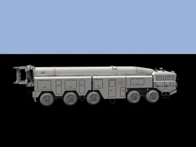 china CSS5  DH21 ballistic missile 3D model