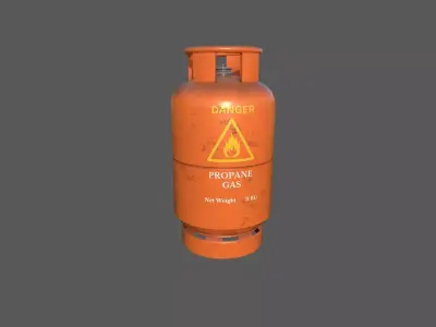 Propane Gas Tank Low-poly 3D model