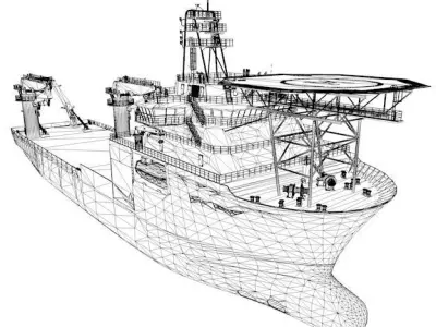 Construction vessel 3D model