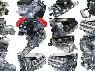 Car Engine 3D Models 3D Model Pack purchase