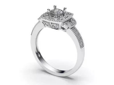 solitaire with ring sizes  8 part S77 3D print model