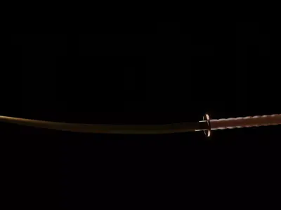 Golden Katana V1 Free 3D model