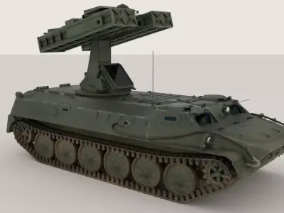 9K35 Strela-10 on a MT-LB chassis NATO name SA-13 Gopher 3D model