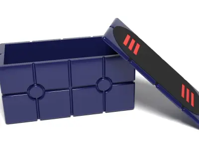 Scanning Crate with open lid 1-6 scale Hottoys 3D print model