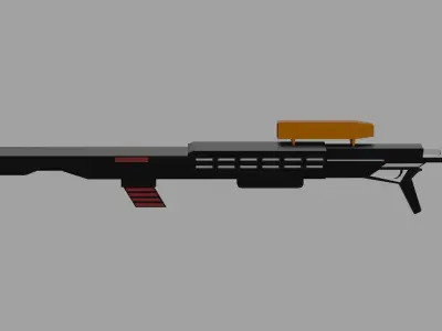 Weapons gun collection  Low-poly 3D model