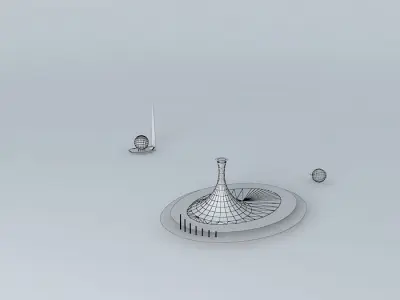 kj futuristic building Free 3D model