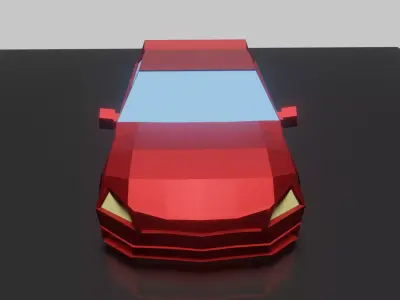 common car Low-poly 3D model