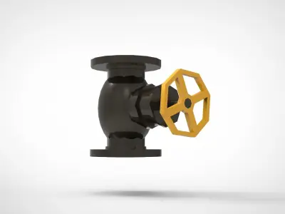 Valve piping 3D print model