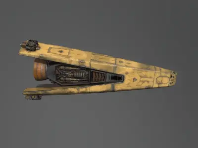 Razorback star wars weapon Low-poly 3D model
