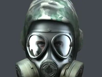 helmet 3d model military combat Low-poly  Low-poly 3D model