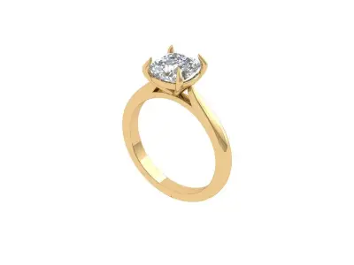 Cushion Bridal Ring 3D print model buy