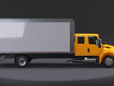 International MV 2023 Extended Cab Box Truck 3D model