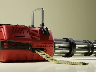 Gutling minigun 3D model