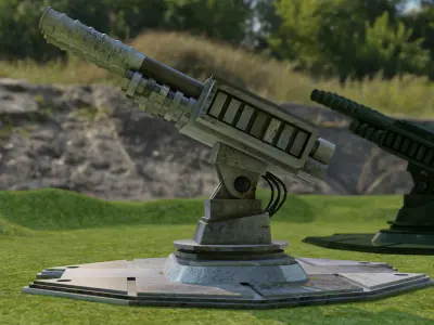 Automatic Mini Rocket Launcher  3D model