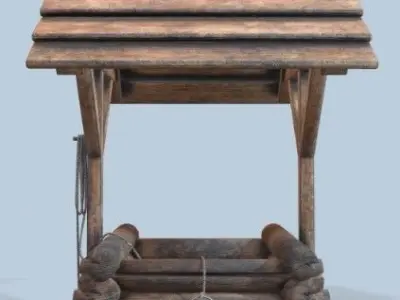 Wooden Well 3D Model 3D print model