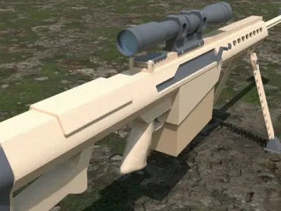 BARRETT M82  SNIPER FRANCOTIRADOR 3D model