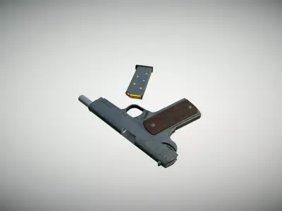 45mm Pistol Low-poly 3D model