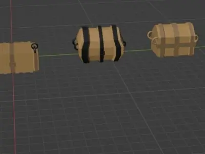 Treasure Chests Low-poly 3D model