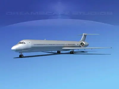 Douglas MD-80 Bare Metal 3D model