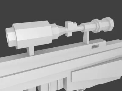 Lowpoly Sniper Rifle Free low-poly 3D model