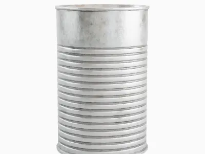 Tin Can 01 Low-poly 3D model