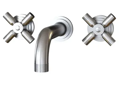 Landmark Industrial wall mounted mixer V717 by Samuel Heath  3D model