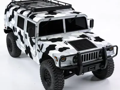 Realistic Rugged 4x4 Utility Vehicle 3D Model Low-poly 3D model
