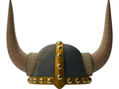 Viking Horned Helmet - Blender 3D model