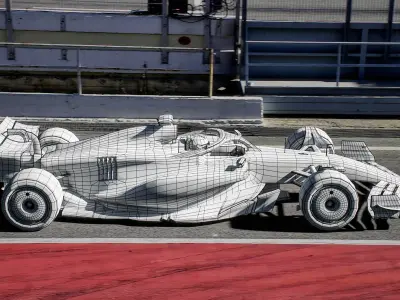 Common Formula 1 2023 F1 Race Car Mockup 3D model