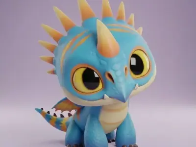 Deadly Nadder Storm Kawaii Chibi Collectible 3D Figure 3D print model