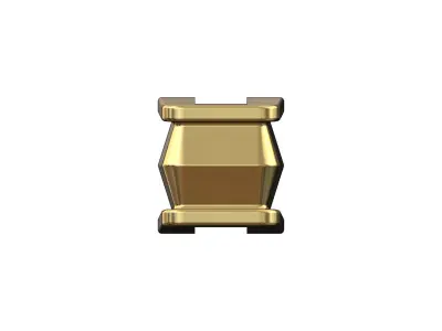 Tapered colonial fluted bracelet bead slider charm 3D print model