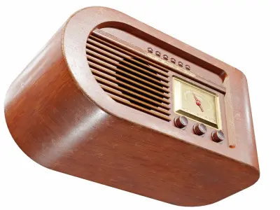 Radio Low-poly 3D model shop