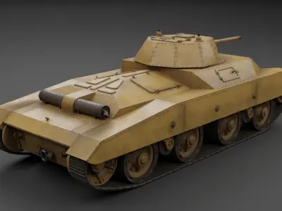 Carro Armato Celere Sahariano  Low-poly 3D model