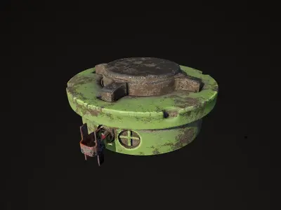 PMN2 explosive mine 3D model