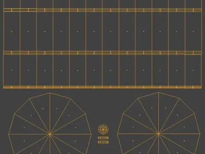 Rusty Used and New Low Poly Barrels Game Ready Low-poly 3D model