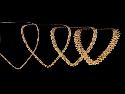 Low Poly Chains - 5 Pack Low-poly 3D model