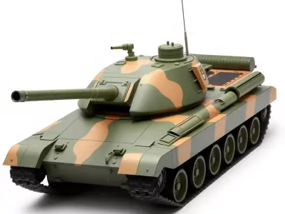 Camo Battle Tank model pack Low-poly 3D model purchase