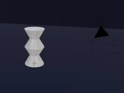 Marble Pedestal Decoration Table 3D model