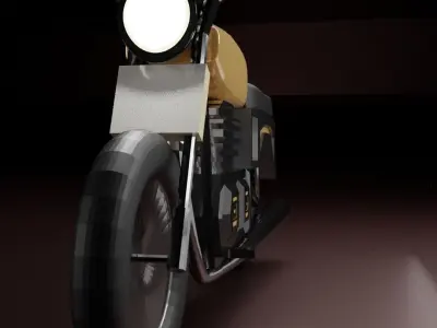 Low poly motorcycle Low-poly 3D model