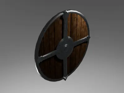 Shield model low-poly Free low-poly 3D model