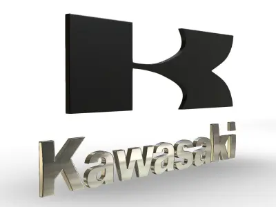kawasaki logo 3D model